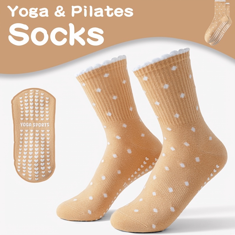 Medias Para Pilates Y Yoga - Calcetines de yoga marrones para mujer,