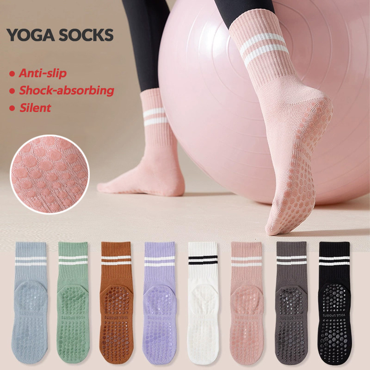 3 pares de calcetines largos d - Medias Para Pilates Y Yoga reseña y precio